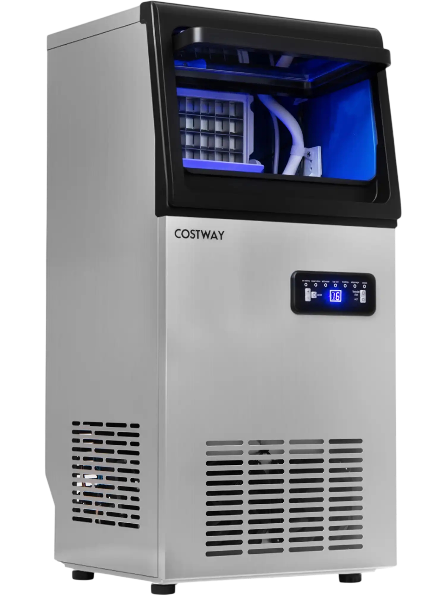 Costway Stainless Steel Commercial Ice Maker 110 lbs/24H 58024569 New