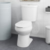 Standard toilet with 17.5" ADA comfort height seat, dual flush design, and elongated bowl for enhanced bathroom comfort.