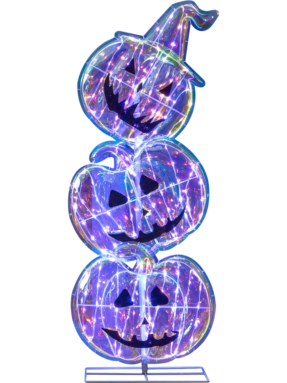 Standing 150 LED Lighted Pumpkin Halloween Decoration with Base