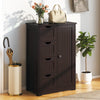 Standing Indoor Wooden Cabinet with 4 Drawers-Brown - Gallery View 1 of 10