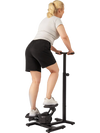 Twist stair stepper with adjustable handlebar and LCD display, ideal for low-impact home workouts.