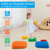 Colorful non-slip stepping stones for kids, promoting balance, coordination, and sensory play indoors and outdoors.