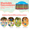 Colorful non-slip toddler stepping stones in a stackable design for safe play and fun in various settings like parks.