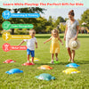 Colorful non-slip toddler stepping stones for kids, enhancing balance and motor skills during outdoor playtime.