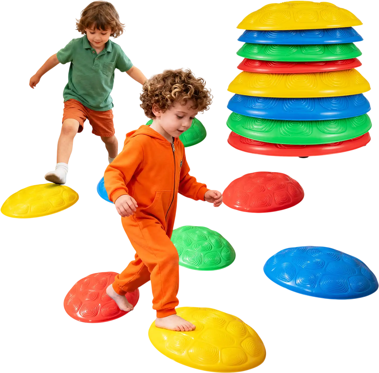 Costway Kids Stepping Stones 8-Pc Non-Slip Balance Sensory Toy Set 53072449 New