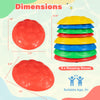 Red non-slip stepping stone from the 8-piece set, designed for kids' balance play and sensory development.