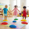 Colorful non-slip toddler stepping stones in use, promoting balance and motor skills in a playful indoor setting.