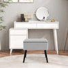 Velvet Storage Ottoman with Solid Wood Legs for Living Room Bedroom-Gray - Gallery View 1 of 11