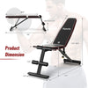 Adjustable weight bench with 8 back positions, solid metal frame, and soft cushions for full body workouts.