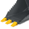 48" Skid Steer Stump Bucket Wrecker with Universal Quick Attach, Bolt-On Cutting Teeth, SBE53