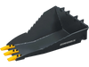16'' Cutting Width Mini Skid Steer Stump Bucket