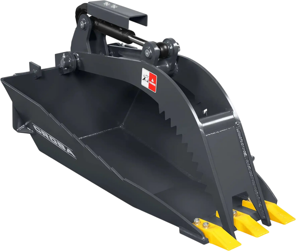 36'' Max Opening Mini Skid Steer Stump Grapple Bucket