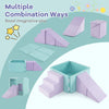 3-in-1 foam climbing blocks set in purple, featuring a ramp, staircase, and ball pit for imaginative toddler play.