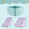 Soft play set foam climbing blocks in purple, featuring a ramp, staircase, and ball pit for toddlers' imaginative play.