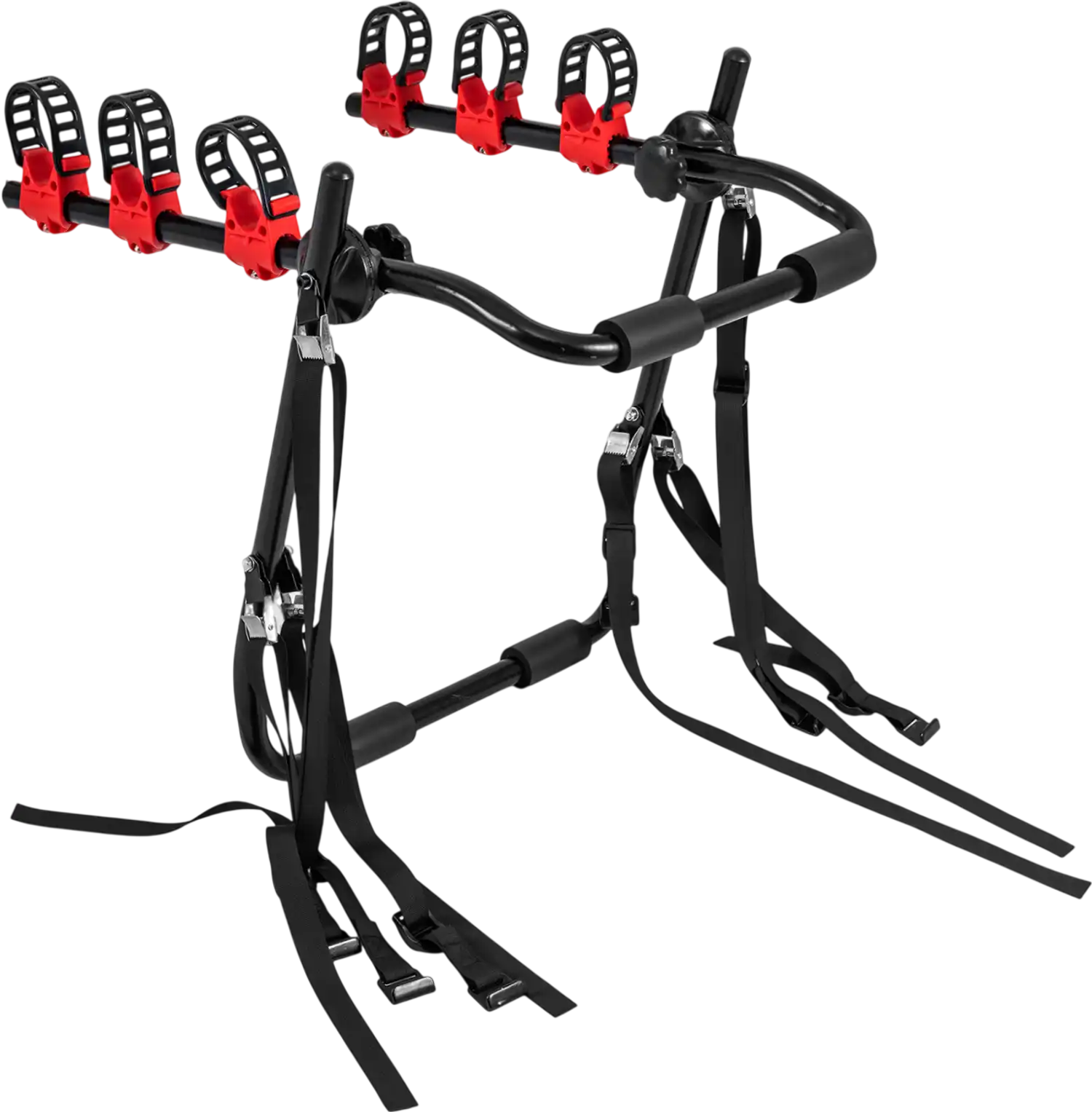 Costway 3-Bike Trunk Mount Rack for SUV w/ Anti-Sway Straps Soft Padding 52591032 New