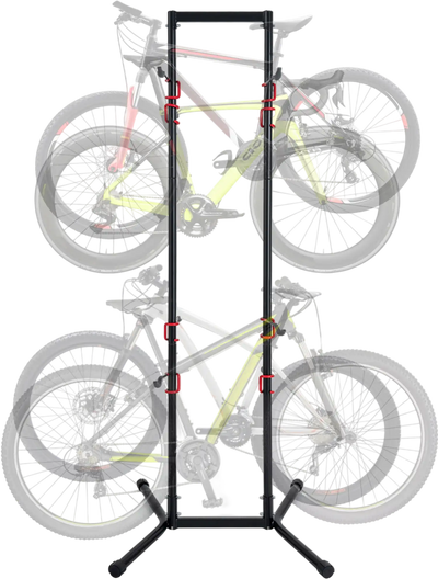 Costway Adjustable Vertical Bike Storage Rack Stand for 4 Bikes Garage 82727838 New