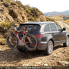 Trunk mount 3-bike rack for SUV, featuring anti-sway straps and soft padding, securely holds up to 110 lbs.
