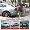 Trunk mount 3-bike rack for SUVs, hatchbacks, and sedans, featuring anti-sway straps and soft padding for stability.