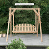Heavy duty wooden swing frame with A-shaped design, suitable for backyard or garden, not including the swing.