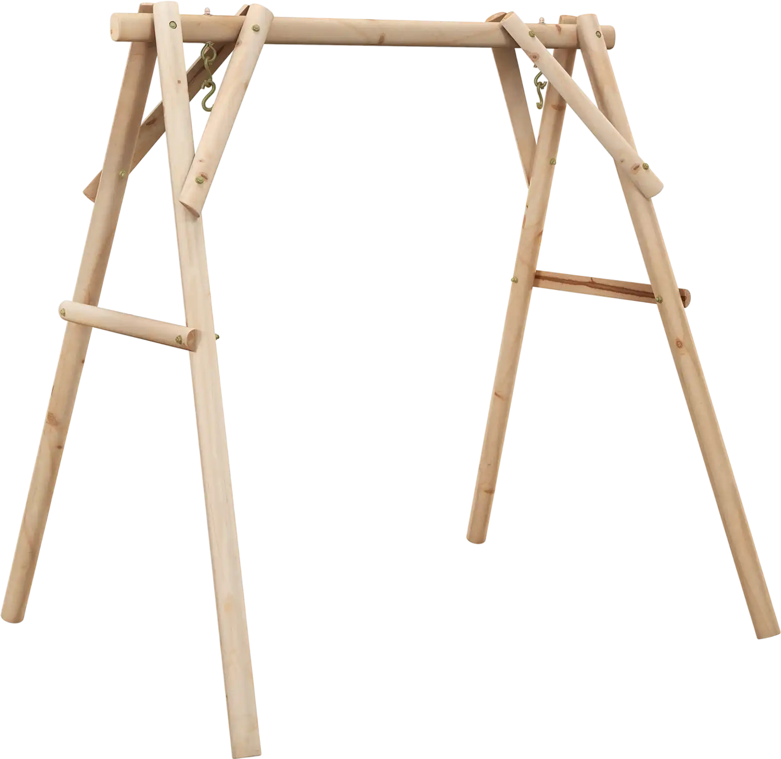 Costway Heavy Duty Wooden A-Frame Swing Stand Reinforced Bars 53897462 New