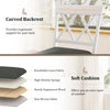 Swivel bar stool with curved backrest and upholstered seat cushion, made of rubber wood, ideal for dining areas and.