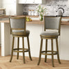 Swivel Bar Stools Set of 2 with Soft-padded Back and Seat-L - Gallery View 1 of 8