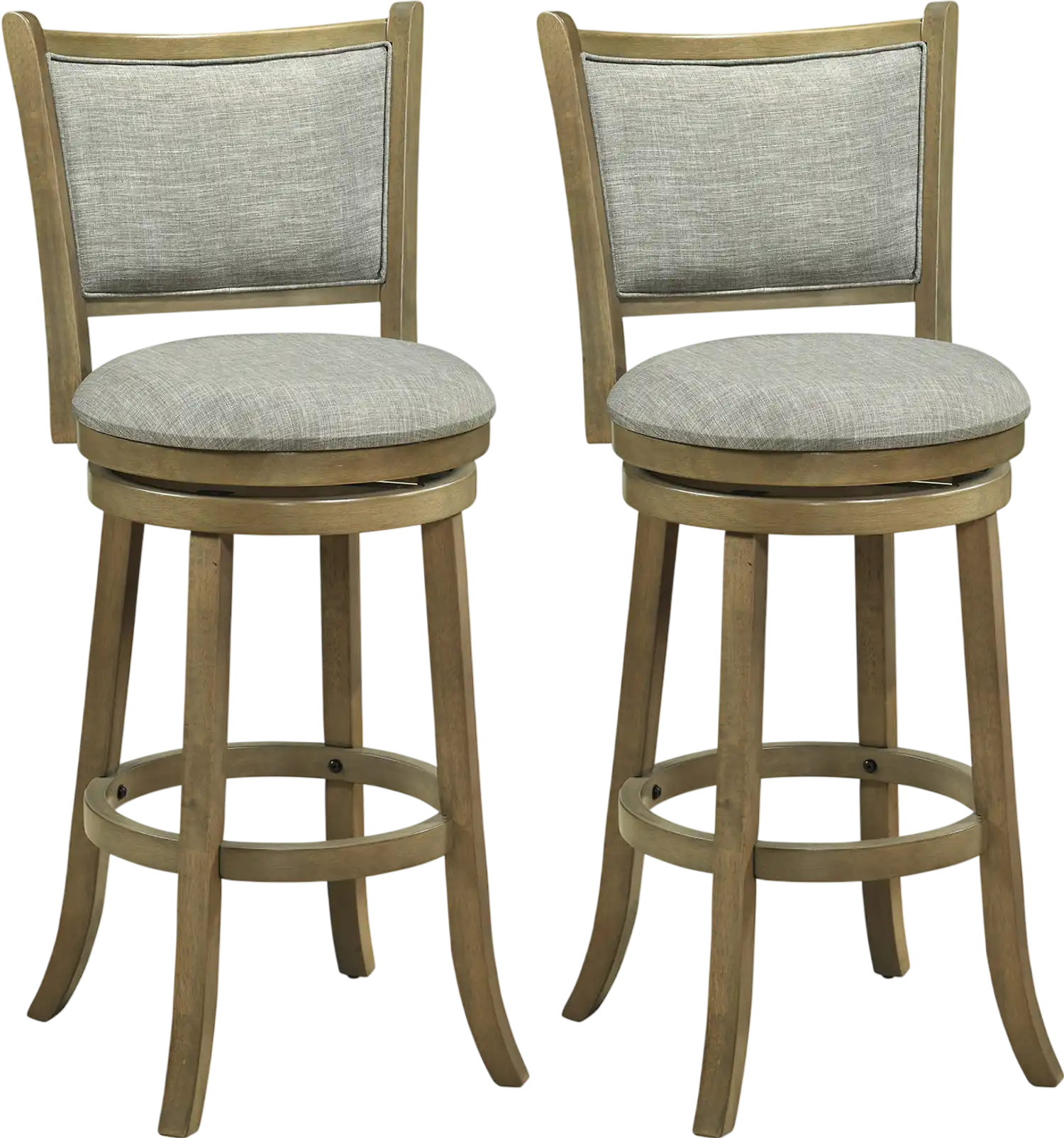 Costway Swivel Bar Stools Set of 2 Soft-Padded Back Seat 87691235 New