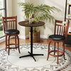 Set of 2 swivel bar stools with faux leather upholstery, 24-inch height, ideal for kitchen islands or home bars.