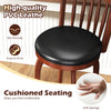 Cushioned swivel seat bar stool in high-quality PVC leather, 24 inches, perfect for kitchen islands and home bars.