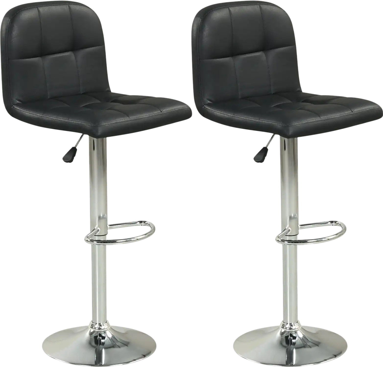 Costway Swivel Bar Stools Set of 2 with Footrests Metal Base 78365527 New