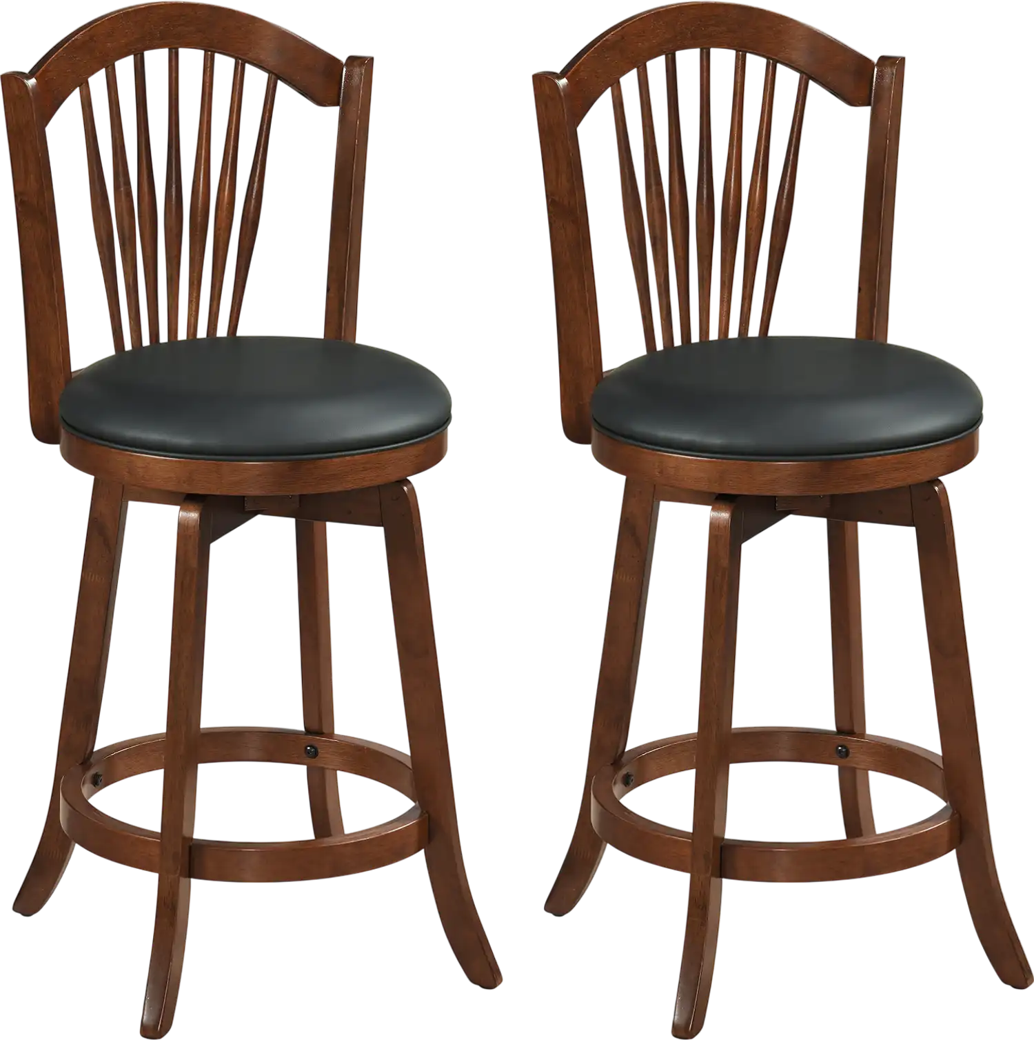 Costway Swivel Bar Stools with Backrests Wood Frame for Kitchen Island 20521406 New
