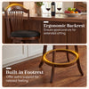 Swivel bar stool with ergonomic backrest and built-in footrest, designed for comfort and support in kitchen islands.