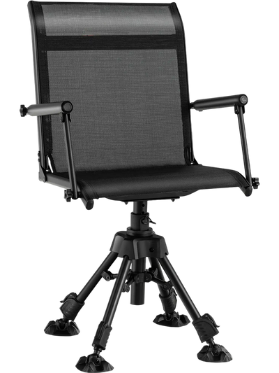 Costway Folding Swivel Patio Chair 4-Adjustable Leg 24913785 New