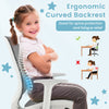 Swivel mesh children's computer chair with ergonomic curved backrest, adjustable height, and breathable fabric for.