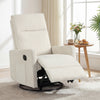 Swivel Rocking Chair 360° Nursery Reclining Rocker Armchair with Cushioned Back-Beige - Gallery View 1 of 10