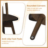 Rounded corners and anti-slip foot pads on the Swivel Windsor Dining Chair set protect floors and enhance safety.