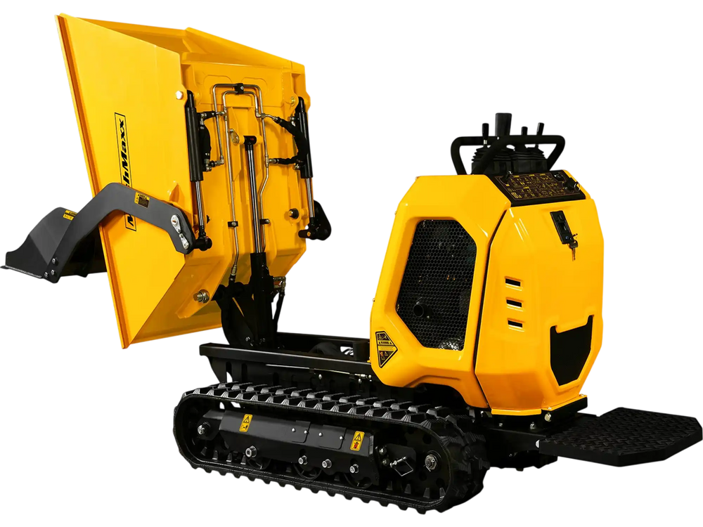 1800lb 420cc  E-start Gas Engine Stand-ON Hydraulic Track Dumper with Self-Loading ,  T80
