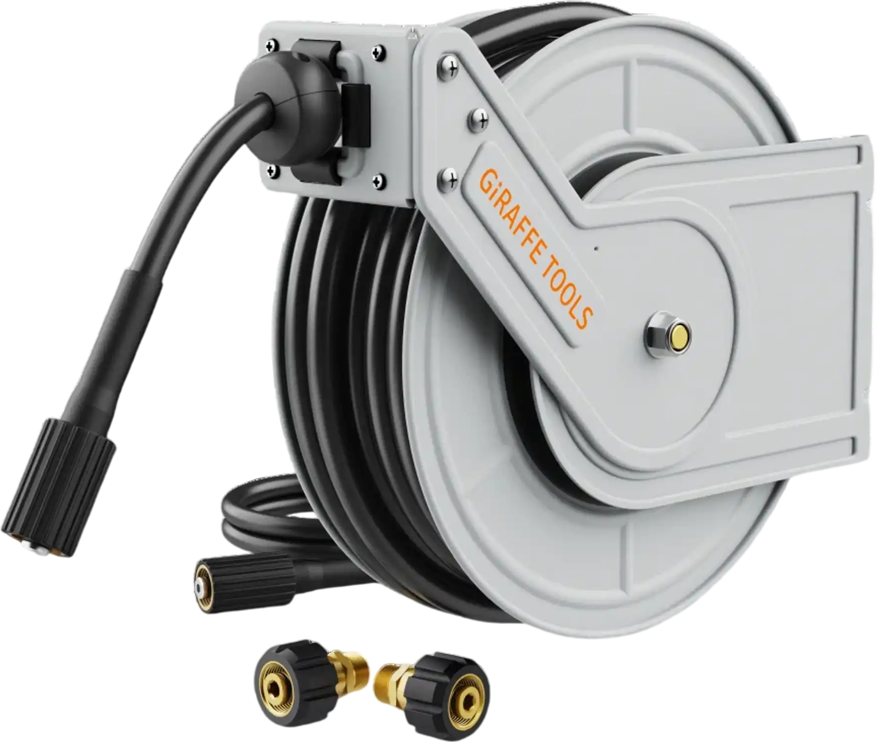 Giraffe Tools Retractable Pressure Hose Reel 1/4in 65ft 2600 PSI New