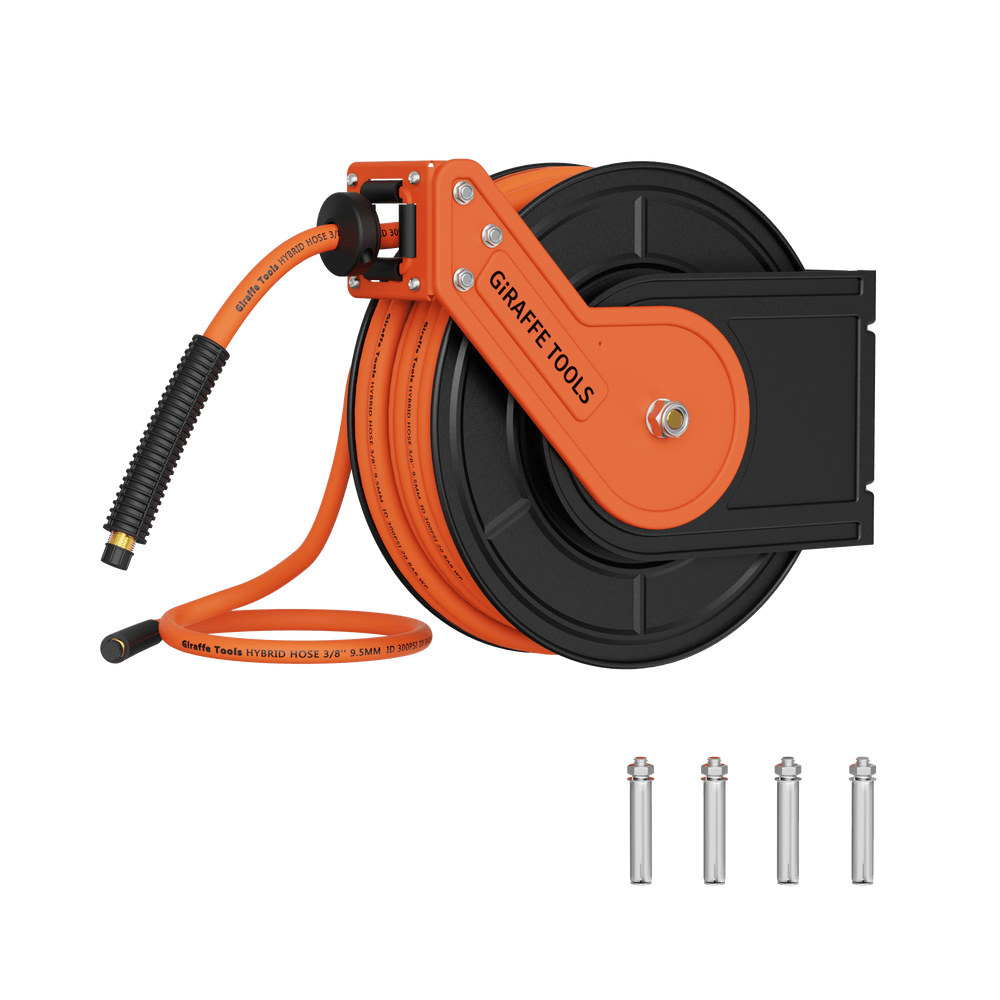 Giraffe Tools Retractable Air Hose Reel New