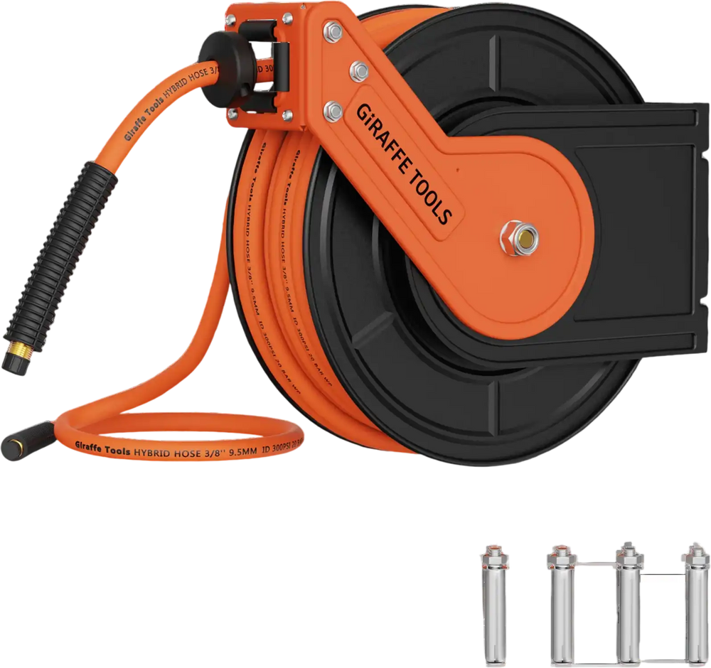Giraffe Tools Retractable Air Hose Reel New