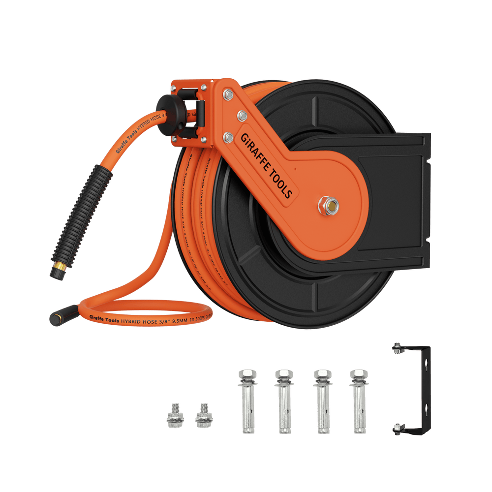 Giraffe Tools Retractable Air Hose Reel 3/8in 25ft-50ft New