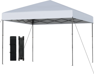 Costway 10' x 10' Pop-Up Canopy Tent w/ Carrying Bag & 8 Stakes 46534066 New