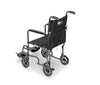 MedaCure Transport Chair 17" or 19" Seat Width Foldable with 250 lbs Weight Capacity Steel New