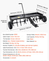 Vevor Tow Behind Lawn Plug Aerator 48" with 3" Spikes 140 Lb Capacity Universal Hitch New