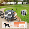 Vevor Dog Bike Trailer 100 lbs. Capacity 2-in-1 Pet Bicycle Stroller Folding Black/Gray New