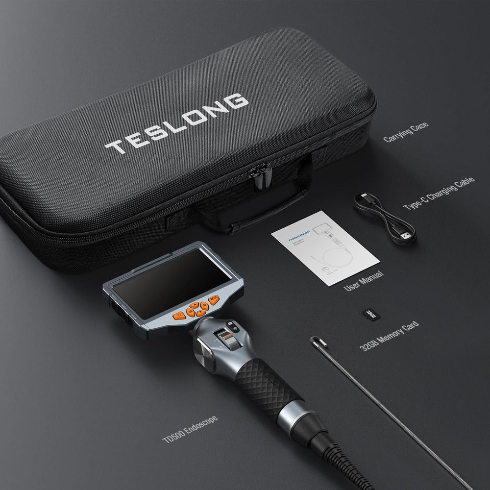 Teslong Inspection Camera Pro 3.9mm Single-Lens 5" LCD Screen 5.8' Probe TD500D39L1.55 New