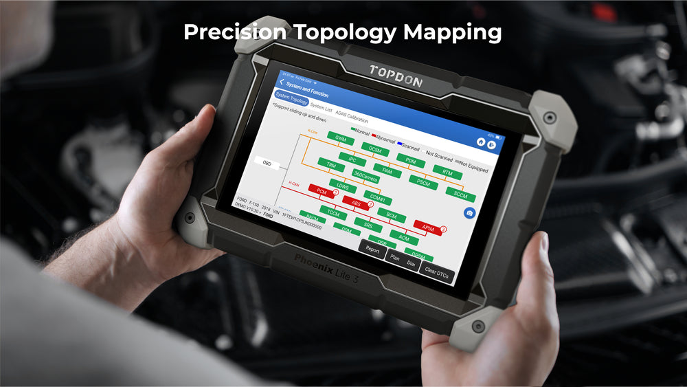 TOPDON Phoenix Lite 3 Scan Tool 8" OE-Level, Serv Funcs, Bi-Directional Controls New