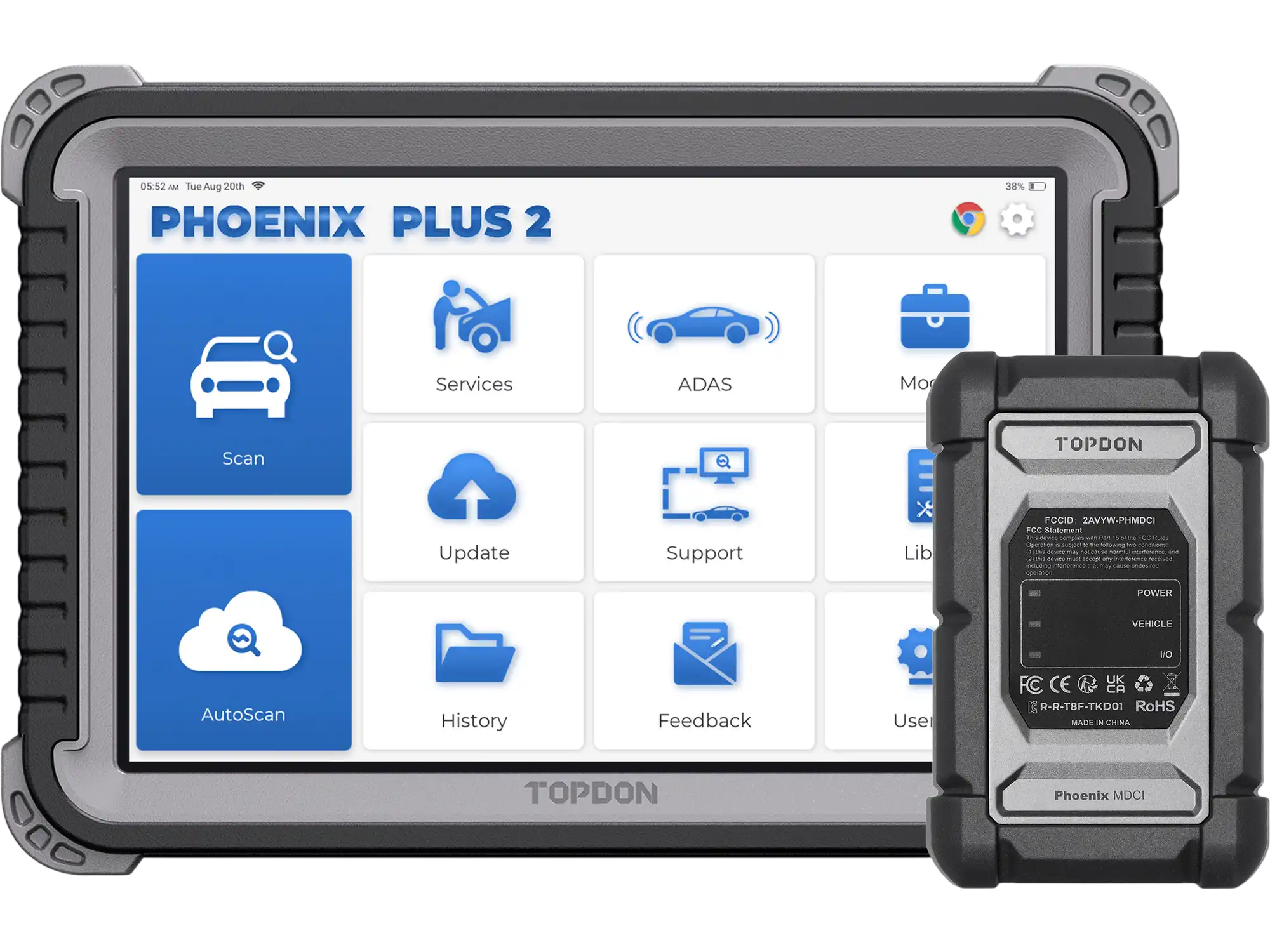 Topdon Phoenix Plus 2 Diagnostic Scan Tool 10.1