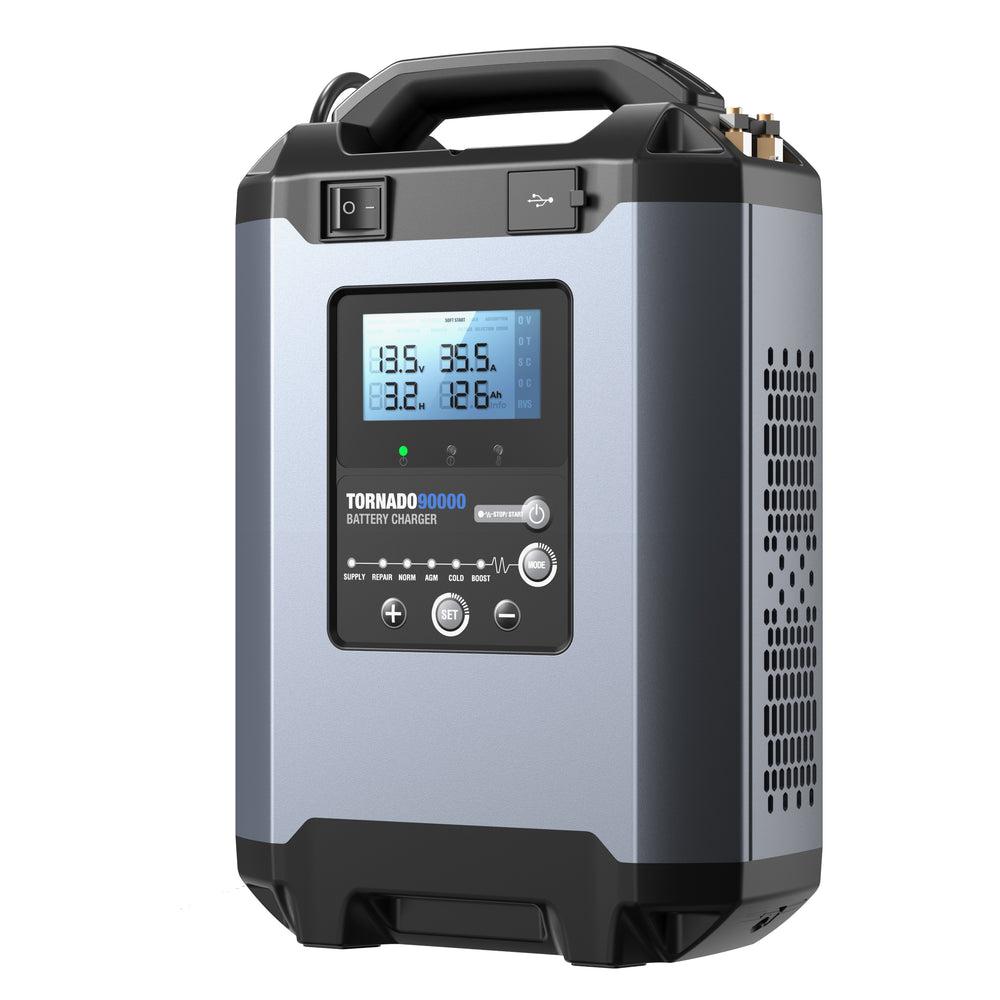 Topdon Tornado90000 Smart Charger & Power Supply 90A 12V/24V New