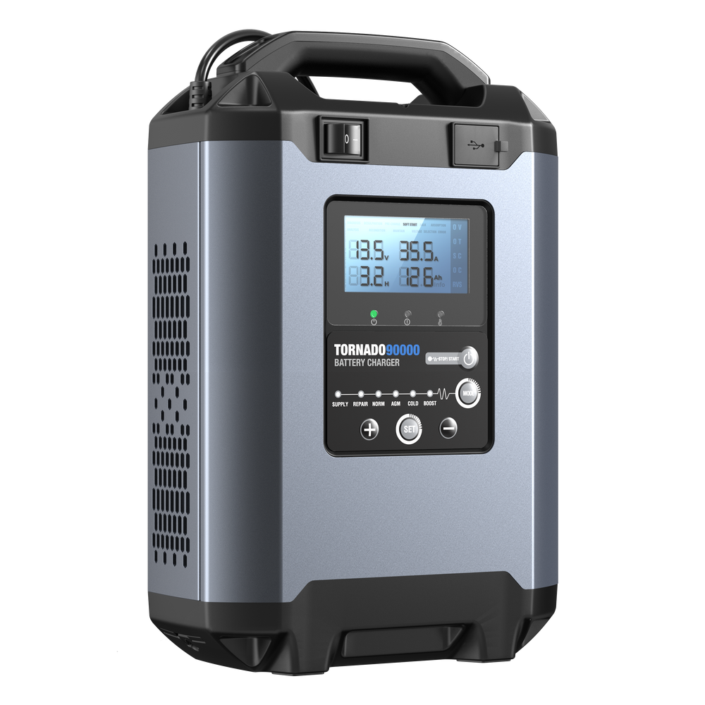Topdon Tornado90000 Smart Charger & Power Supply 90A 12V/24V New